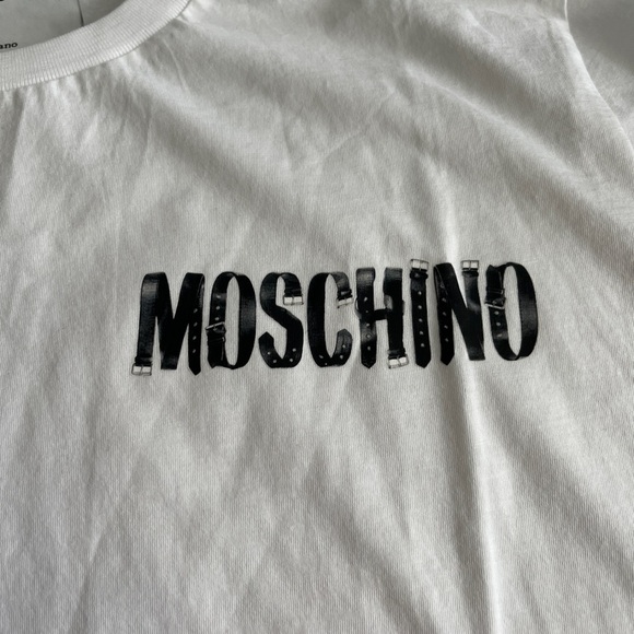 NWT - Moschino Couture! Belt Logo Print Short Sleeve T Shirt - L, XL - Picture 5 of 11